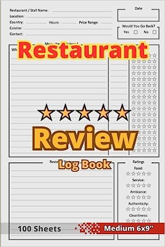 Restaurant Review Log Book: 6x9" - Restaurant Review Journal - Restaurant Evaluation Score Sheet Book - Restaurants Rating Notebook - Rate and Record ... Gifts for Food Lovers & Enthusiasts Tasters: Plans, EvoBooks: Amazon.com: Books Record Gifts, Book Restaurant, Log Book, Music Album, Restaurant Review, Food Lover, Notebook, Log, Restaurant