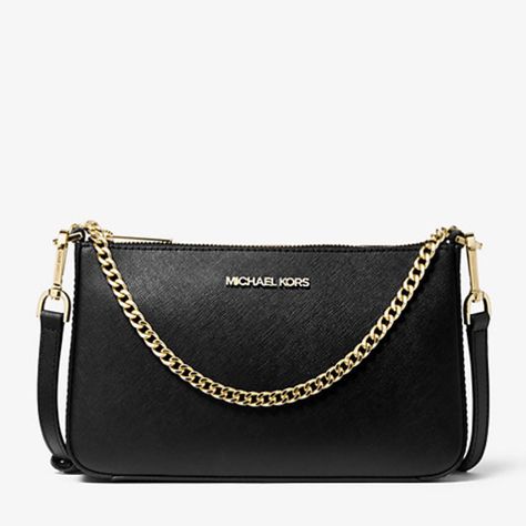 Black leather crossbody bag