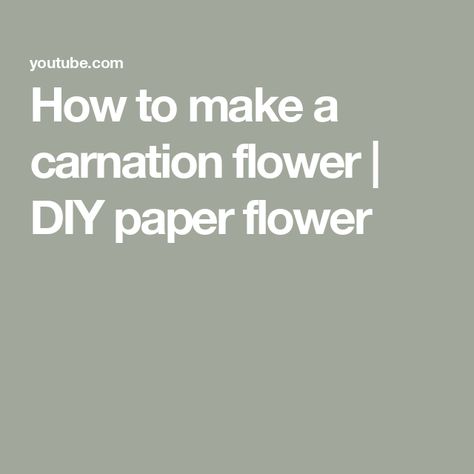 How to make a carnation flower | DIY paper flower Flower Diy Paper, Diy Napkins, Carnation Flower, Flower Diy, Paper Flowers Diy, Flower Lover, Diy Flowers, Square Shape, Paper Towel