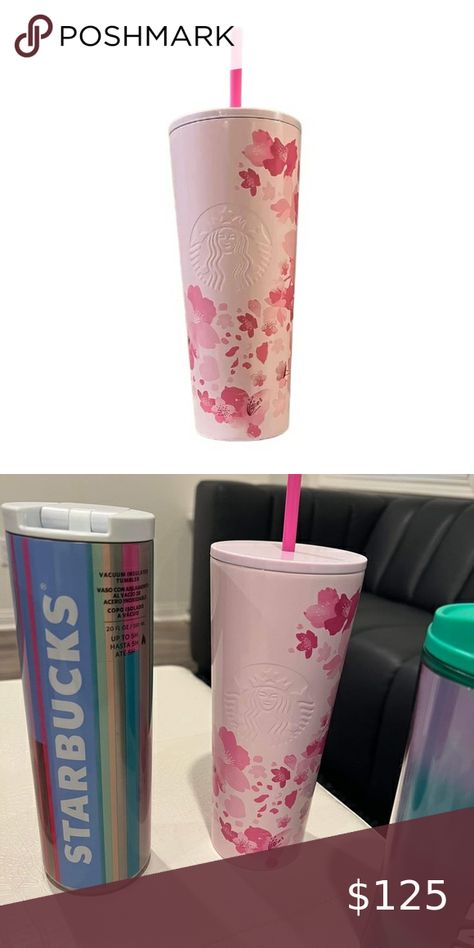 Starbucks Limited Edition Stainless Steel Cherry Blossom Tumbler Cup Mecico Pink Pink Brand, Tumbler Cups, Limited Editions, Cherry Blossom, Straw, Blossom, Cherry, Limited Edition, Tumbler