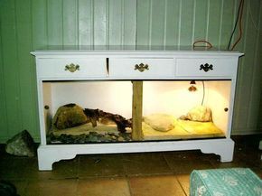 Dresser Into Shelves, Diy Bearded Dragon Enclosure, Bearded Dragon Terrarium Ideas, Bearded Dragon Tattoo, Snake Cages, Diy Reptile, Bearded Dragon Diy, Snake Terrarium, Bearded Dragon Terrarium