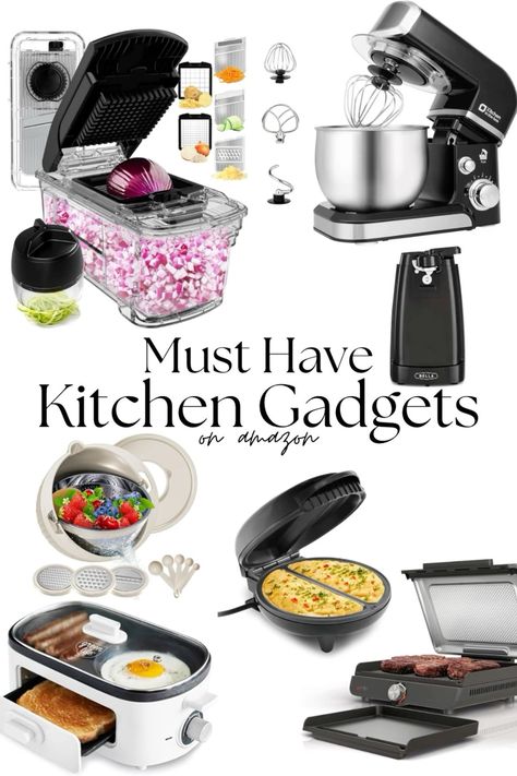 Kitchen Innovations : 7 Must Have Kitchen Gadgets Found on Amazon #smallspace #budget-friendly #kitchen #style #amazon #essentials #farmhouse #modern #ceramic #cookware . Find out more here 👉 https://medium.com/p/0c516108019d. Kitchen Utensils List, Must Have Kitchen Appliances, Amazon Kitchen Decor, Must Have Kitchen Items, Kitchen Essentials List, Breakfast Cooking, Kitchen Innovation, Must Have Kitchen Gadgets, Ultimate Kitchen