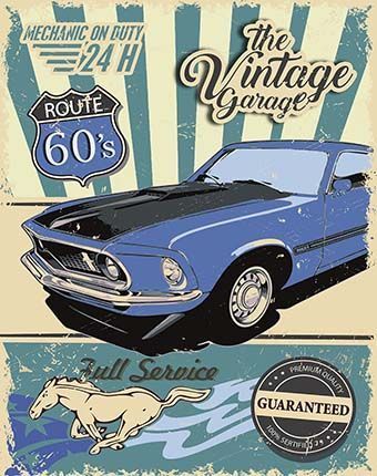 Logos Vintage, Carros Vintage, Vintage Garage, Poster Vintage Retro, Vintage Logos, Retro Graphic Design, Vintage Poster Design, Art Deco Posters, Photo Wall Collage