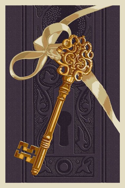 Skeleton Key - Letterpress (Art Prints, Wood & Metal Signs, Canvas, Tote Bag, Towel) Art Print Display, Keys Art, Tin Art, Stock Art, Diy Clock, Skeleton Key, Textured Wall, Vintage Clock, Wood Metal