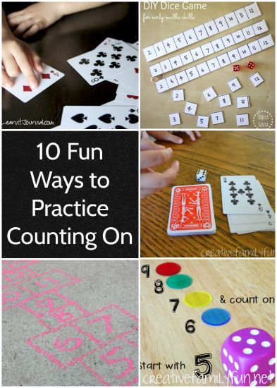 It's so important to practice math at home with your kids, but it's got to be fun! Here are some fun and easy ways to practice the math concept of counting on. Math At Home, Creative Math, Math Activities For Kids, Math Intervention, Math Counting, Counting On, Kindergarten Math Activities, Fun Math Games, Math Strategies