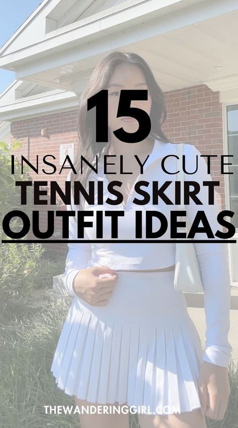 15 Insanely Cute Tennis Skirt Outfit Ideas White Tennis Skirt Outfit Summer, Outfits With Tennis Skirts, How To Style Tennis Skirt, Tennis Skirt Outfit Ideas, Tennis Skirt Outfit Summer, Yellow Tennis Skirt, Tennis Skirt Outfit Street Style, Street Style Summer Casual, White Tennis Skirt Outfit