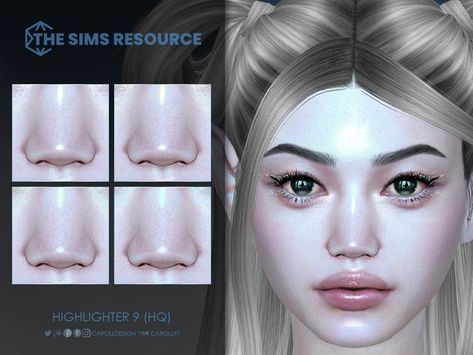 Sims 4 Makeup, Sims 4 Hair Male, Face Highlighter, The Sims 4 Skin, Sims 4 Cc Makeup, Skin Shine, Sims 4 Game, Highlighter Makeup, Fantasy Makeup