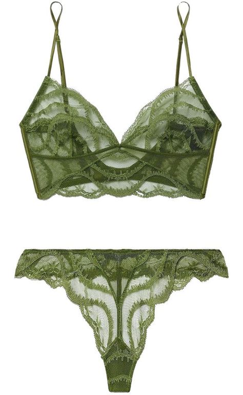 Marty Simone, Lingerie Aesthetic, Green Lingerie, Pretty Bras, Kiki De Montparnasse, Corded Lace, Pretty Lingerie, Winter 2022, Luxury Lingerie