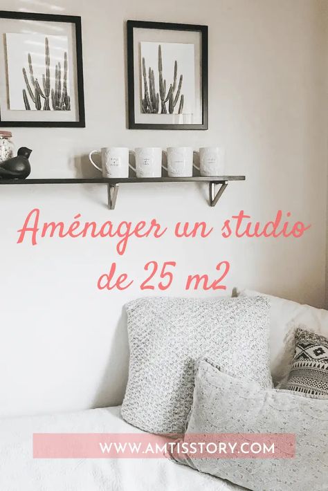 Aménager et décorer un studio de 25 m2, trois exemples – Amtisstory Deco Studio, Studio Decor, House Floor Plans, Interior Design Services, Interior Architecture Design, Interior Architecture, Blogging, Floor Plans, Apartment