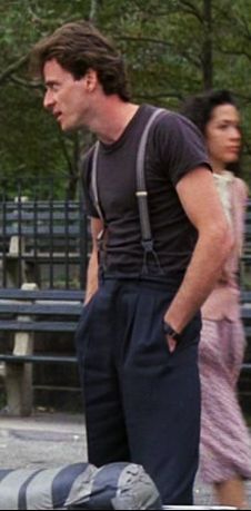 Aiden Quinn all 80s sexy in suspenders 'Desperately Seeking Susan' Aidan Quinn Desperately Seeking Susan, 80s Suspenders, Aiden Quinn, Movies Of The 80's, Desperately Seeking Susan, Suspenders Outfit, Aidan Quinn, Christian Clothes, Suspenders Men