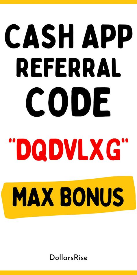 Use The Cash App Referral Code "DQDVLXG" For Maximum Bonus! Cash App Referral Code, Money Codes, Life Hacks Websites, Accounting Information, Referral Program, Send Money, Cash App, Free Money, Way To Make Money