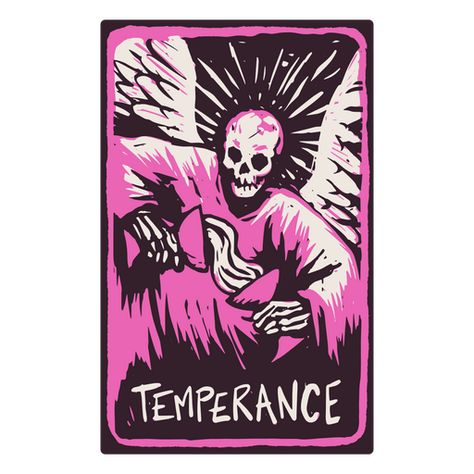 The Temperance card in a skeleton-themed tarot PNG Design Tarot Cards Design, Temperance Card, Cards Design, Templates Free, Png Design, Tarot Card, Svg Design, Png Image, Skeleton