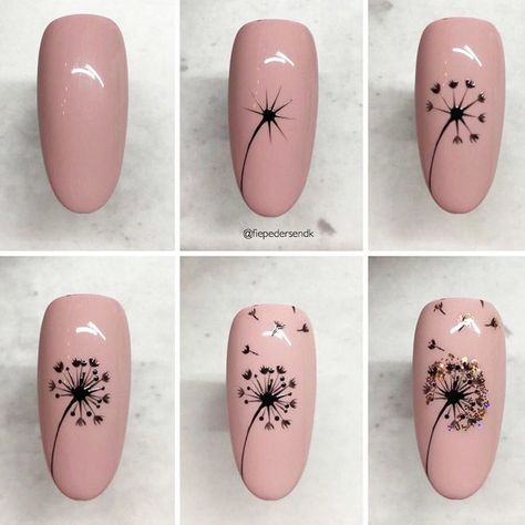 Before you think that easy nail designs are doomed to look cheap, let us show you some magnificent ideas you can do in just three steps. No one will guess it’s DIY! Dandelion Nail Art, Nailart Tutorial, Easy Nail Designs, Self Nail, Nail Art Diy Easy, Green Nail Designs, Nail Art For Beginners, Pink Homecoming, Nails Homecoming