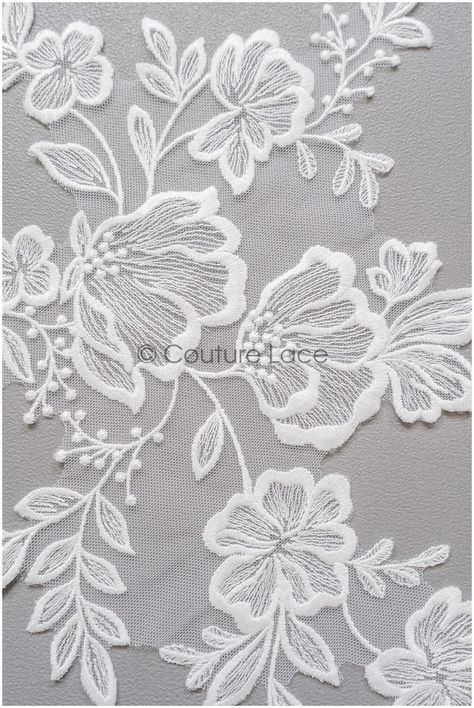 A22-265 // Romantic Flower Lace Patch/ Cotton Flower Applique/ - Etsy Liberty Curtains, Flower Lace Pattern, Romantic Pattern, Lace Tattoo Design, Brush Embroidery, Best Embroidery Machine, Lace Drawing, Checks Pattern, Floral Lace Pattern