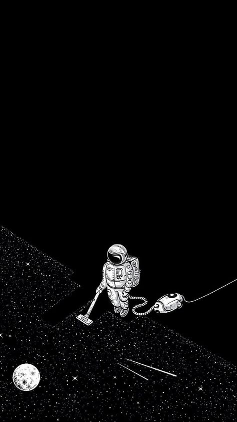 A Guy Vacuuming Space! - 9GAG Tumblr Hipster, Wallpaper Estetika, Astronaut Wallpaper, Couple Drawing, Astronaut Art, Tumblr Backgrounds, Wallpapers Android, Space Artwork, Hipster Wallpaper