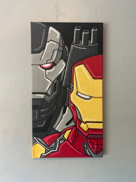 Marvel Painting Ideas On Canvas, Vision Painting, Iron Man Painting, Avengers Painting, Marvel Paintings, Sky Art Painting, Images Disney, Painting Canvases, Simple Canvas Paintings