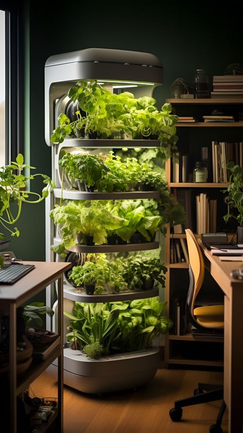 Apartment Hydroponics, Green Recycling, Indoor Farming, Garden Art Ideas, Fall Living Room Decor, Vertical Farming, Smart Garden, Garden Art Sculptures Diy, Garden Artwork