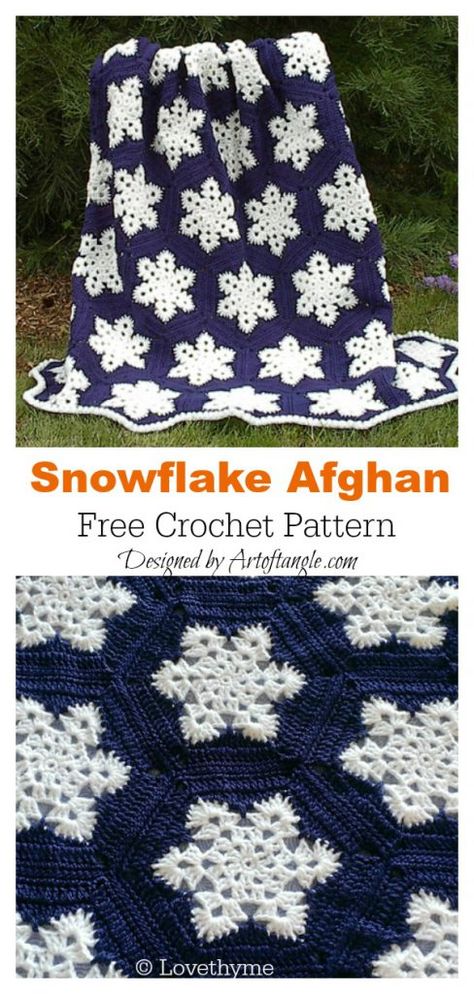 Snowflake Blanket Crochet, Kindness Crochet, Snowflake Afghan, Fancy Knots, Snowflake Blanket, Crocheted Ideas, Christmas Crochet Blanket, Sunburst Granny Square, Crochet Slipper