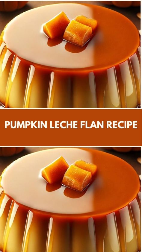 Pumpkin Leche Flan Recipe is a creamy, rich dessert combining classic flan with pumpkin flavor, perfect for fall this recipe serves 6 and takes about 1 hour, including cooking and cooling, to create a delicious seasonal treat. Pumpkin Flan Recipe, Leche Flan Recipe, Cream Cheese Flan, Flan Recipe Easy, Pumpkin Flan, Flan Dessert, It's The Great Pumpkin, Healthier Desserts, Flan Recipe