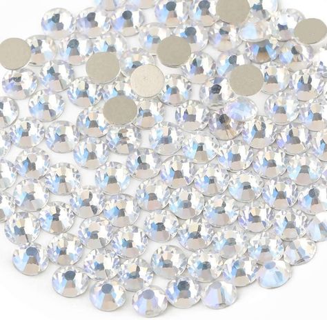 beadsland Flat Back Crystal Rhinestones Round Gems, Blue Moonlight (6.4-6.6mm) SS30/288pcs : Amazon.ca: Beauty & Personal Care Art Eye Makeup, Resin Tumblers, Rhinestone Material, Art Face, Nail Art Rhinestones, Art Bag, Manicure Y Pedicure, Clear Stone, Crystal Ab