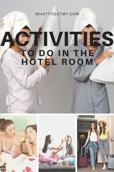 Want to know more things to do in the hotel room with friends? Here are some tips on what to do in the hotel room Hotel Activities For Adults, Things To Do At A Hotel With Friends, Things To Do In A Hotel Room, What To Do At A Hotel, Fun Hotel Ideas, What To Do At A Hotel Sleepover, Things To Do At A Hotel Sleepover, Fun Things To Do In A Hotel Room With Friends, Things To Do In A Hotel Room When Bored