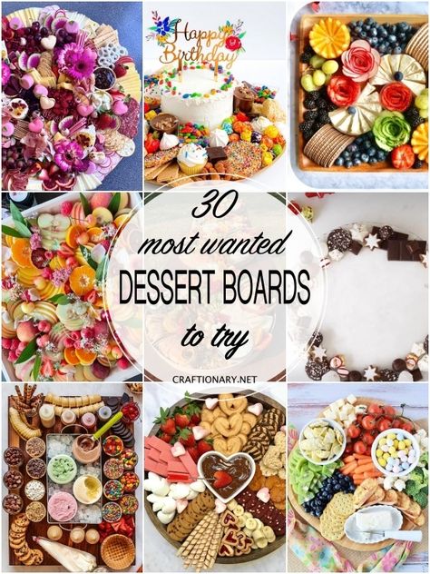 30 Most Wanted Dessert Board Ideas - Craftionary Dessert Board Ideas, Christmas Dessert Platter, Birthday Charcuterie, Snack Factory Pretzel Crisps, Dessert Boards, Peppermint Meringues, Holiday Door Decorations, Dessert Board, Dessert Platter