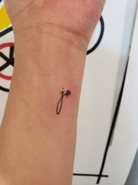 J Tattoo On Ring Finger, Jass Name Tattoo, J Initial Tattoo Finger, Justin Name Tattoos, John Name Tattoo Design, Jayden Tattoo Names Design, J Tatoos Initial, J Tattoo On Finger, Wrist Initial Tattoo