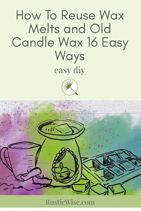 How To Make Candles With Wax Melts, Used Candle Wax Ideas, What To Do With Left Over Wax From Candles, Reusing Candle Wax Diy, Leftover Candle Wax Reuse, Diy Wax Warmer, Recycling Candles, Recycle Candle Wax, Reuse Candle Wax