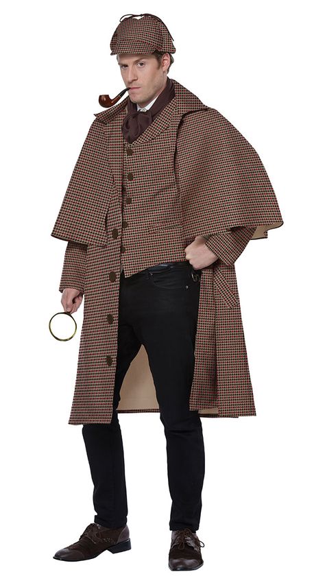 Sherlock Holmes Outfit, Sherlock Holmes Costume, Detective Costume, Detective Outfit, Norfolk Jacket, Sherlock Holmes Book, Detective Sherlock Holmes, Book Character Costumes, California Costumes