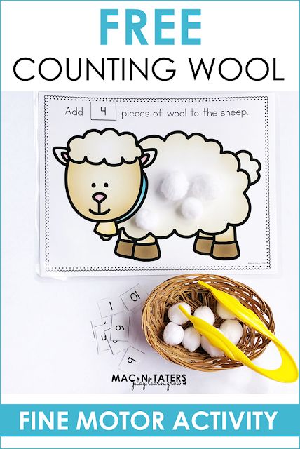 Free Farm Theme Counting Activity Counting Sheep Wool Fine MOtor Activity Farm Counting Activities, Sheep Math Activities Preschool, Farm Animals Numeracy Activities, Farm Animals Cognitive Activities, Spring Baby Animals Preschool Activities, Farm Sensory Activities Preschool, Farm Animals Maths Activities, Farm Animal Lesson Plan, Pre K Farm Theme Activities