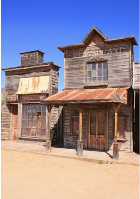 Old Western Building Fronts, Old Western Buildings, Old West Buildings, Wild West Architecture, Old Western House, Western House Exterior, Western Facade, Wild West Buildings, Wild West Saloon