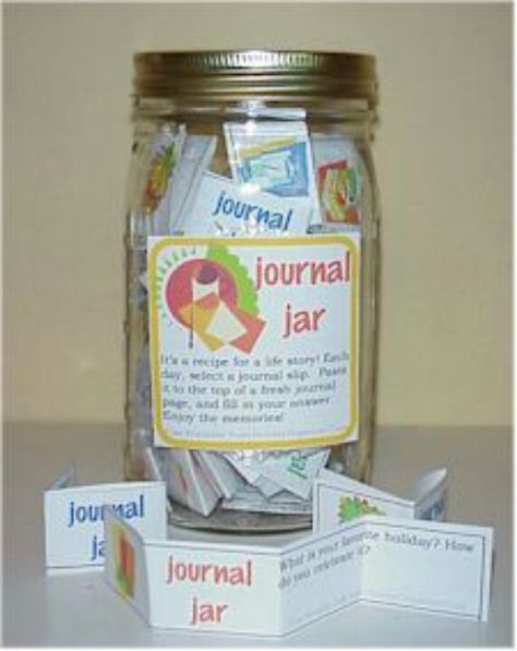 Journal Jar. Journal Jar, Christmas Organization, Canning Jar, Printable Journal, Writer Workshop, Memory Keeping, Writing Workshop, Jar Gifts, Teaching Writing