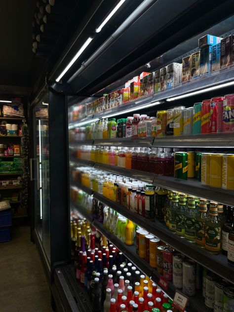 Dark Grocery Store Aesthetic, Supermarket At Night, Late Night Grocery Store Aesthetic, Convenience Store At Night, Convenience Store Aesthetic, Retail Aesthetic, Aesthetic Grocery Store, Grocery Store Aisle, Grocery Store Aesthetic