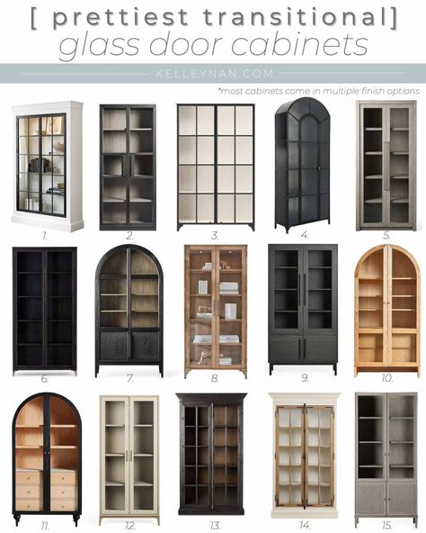 Glass Door Cabinets, Modern China Cabinet, Cabinet Glass Doors, Cabinets With Glass Doors, Bookcase With Glass Doors, Glass Cabinets, China Cabinet Display, Glass Front Cabinets, Glass Cabinets Display