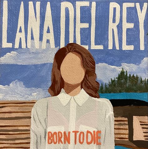 Lana Painting Ideas, Lana Del Rey Album Cover Painting, Lana Del Rey Canvas Painting Easy, Lana Del Rey Inspired Painting, Lana Del Rey Canvas Painting, Lana Del Rey Painting Ideas, Lana Del Rey Art Paint, Lana Del Rey Painting Easy, Lana Del Rey Art Draw