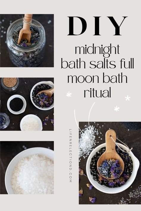 Moon Bath Ritual, Full Moon Bath, Diy Bath Soak, Bath Soak Recipe, Bath Salts Recipe, Family Dinner Night, Bath Salts Diy, Moon Bath, Inner Witch