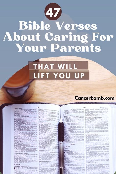 Bible sitting open on the table with a pen in the crease.  Cup of tea at the corner.  Text overlay says 47 Bible verses about caring for your parents that will lift you up. Elderly Parents Quotes, Prayer For Caregivers, Prayer For Loved Ones, Everything Sucks, Caregiver Resources, Uplifting Bible Verses, Caregiver Support, Bible Study Plans, Christian Bible Study