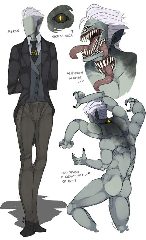 Monster Oc, Human Hybrid, Interesting Creatures, Sketch Practice, Oc Design, Nice Ideas, Scp Foundation, Monster Characters, Alien Concept Art