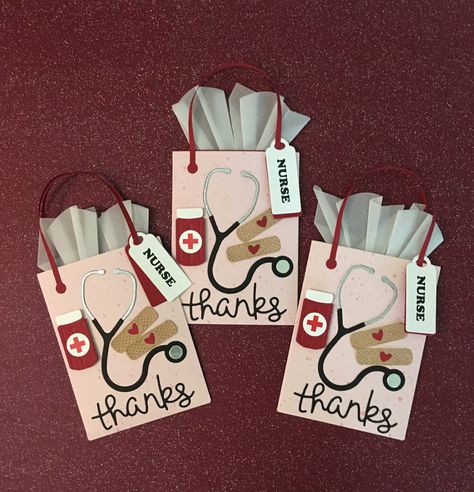 Nurse Baskets, Unique Gift Card Holder, Thank You Nurse Gifts, Doctor Appreciation Gifts, Staff Appreciation Gifts, Mini Gift Bags, Thank You Nurses, Healthcare Heroes, Nurse Appreciation Week