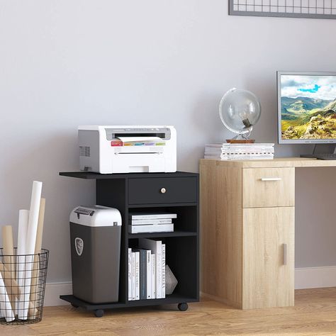 Printer Table, Cpu Stand, Printer Cart, Rolling File Cabinet, Mobile Printer, Home Office Computer Desk, Holding Space, Computer Tower, Printer Stand