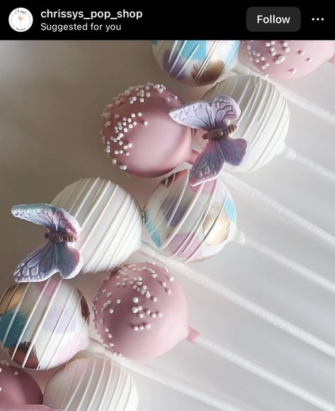 Fairy Cake Pops, Butterfly Cake Pops, Glitter Cake Pops, Cake Pop Designs, Butterfly Cake, Fairy Cake, Butterfly Baby Shower, Butterfly Cakes, Butterfly Party