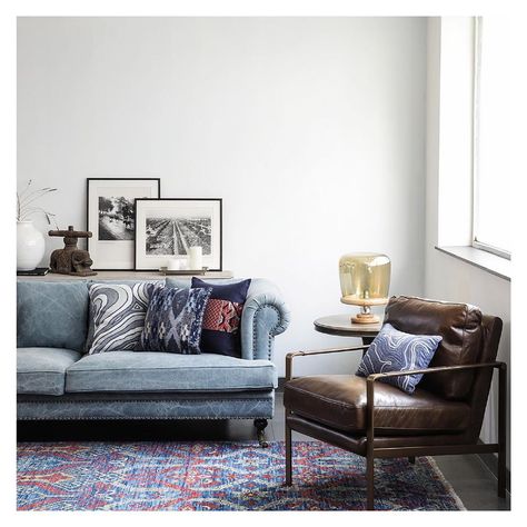 Sarita Handa on Instagram: “One of the easiest ways to elevate the character of your living room is to mix and match silhouettes. Here, we’ve paired the sturdy and…” Sarita Handa, Furniture Upholstery, Mix N Match, Mix And Match, Upholstery, Couch, Living Room, Furniture, On Instagram