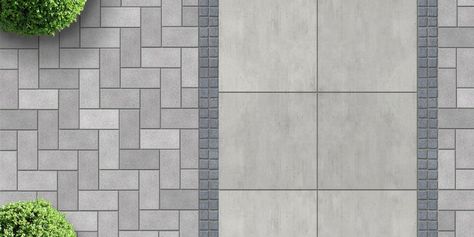 Interlocking Trends Lineup: Interlocking Pavers Design Ideas | Grand River Stone Ltd. Garden Ideas Driveway, Paver Ideas, Diy Patio Pavers, Interlocking Pavers, Pavement Design, Permeable Paving, Paving Pattern, Paving Ideas, Permeable Pavers