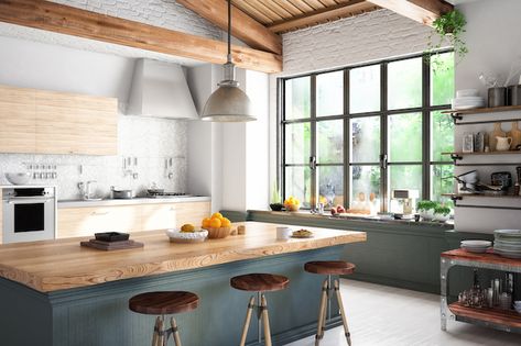 Be inspired by these home decor trends for 2019 | MiNDFOOD | Style Kitchens With Butcher Block Countertops, Kitchen Cabinet Style, Timeless Kitchen Design, Summer Job, Loft Kitchen, Real Kitchen, Timeless Kitchen, Pen Shop, Kitchen Design Trends