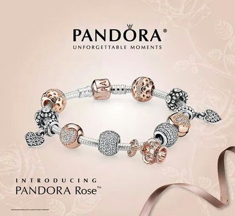 . Pandora Rose Gold Charms, Pandora Rose Charm, Pandora Rose Gold Bracelet, Pandora Charms Rose Gold, Pandora Princess, Pandora Bracelet Designs, Jewels Diy, Pandora Rose Gold, Pandora Collection