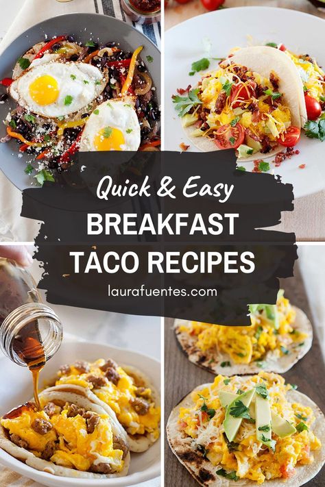 These breakfast taco recipes are so good you'll want to make the on repeat. Whether it's on the weekend for brunch tacos or breakfast for dinner, there's one breakfast taco idea to satisfy your cravings! Breakfast Taco Ideas, Brunch Tacos, Breakfast Tacos Recipe, Breakfast Taco, Easy Taco Recipes, Bacon Eggs Breakfast, Taco Cups, 2024 Recipes, Breakfast Ingredients