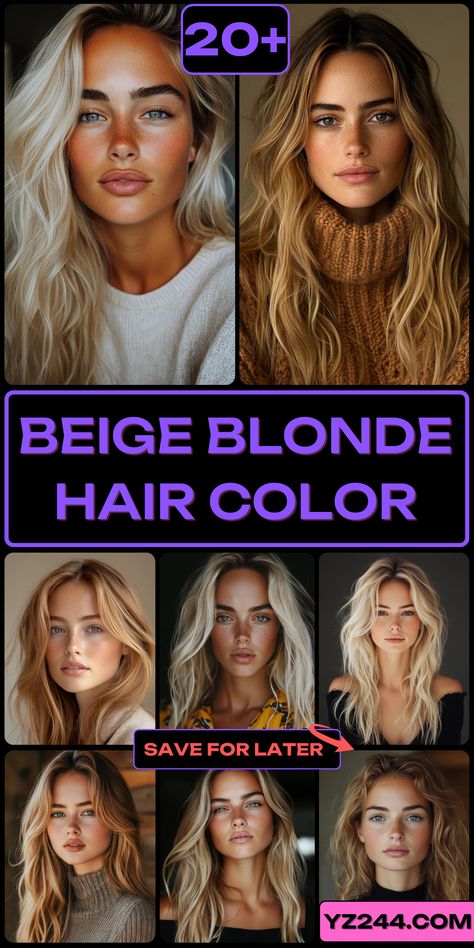 Beige blonde hair color is your go-to trend for 2025, featuring 20+ inspiring ideas. From soft light tones to medium warm shades, this versatile color suits every preference. Try creamy neutral hues, sandy highlights, or a solid vanilla finish for a chic touch. Ideal for short bobs or flowing locks, beige blonde enhances every length. Choose Wella’s advanced level 8 formulas to achieve a flawless, radiant look that’s both modern and timeless. Beige Blonde Hair Color, Beige Blonde Hair, Hair Color Formulas, Beige Blonde, Hair Color Trends, Short Bob, Blonde Hair Color, Soft Lighting, Hair Trends