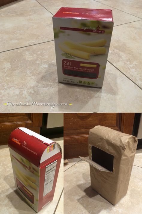 12 (Really) Easy Valentine’s Day Mailboxes – Thinking Outside the Shoebox! | From www.rocketmommy.com Oatmeal Canister, Brown Packing Paper, Diy Valentines Box, Valentine Boxes For School, Girls Crafts, Valentine Boxes, Valentine Mailbox, Diy Valentine, Scotch Tape