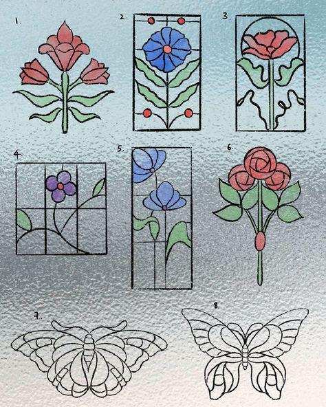 Stained glass tattoo flash sheet! Really looking forward to incorporating more colours, can be done without colours/ colour customisation available as well✨ Stained Glass Window Tattoos, Stained Glass Tattoo Design, Stained Glass Tattoo Ideas, Stain Glass Tattoo, Stained Glass Window Tattoo, Stained Glass Tattoo, Glass Tattoo, Flash Sheet, Tattoo Flash Sheet