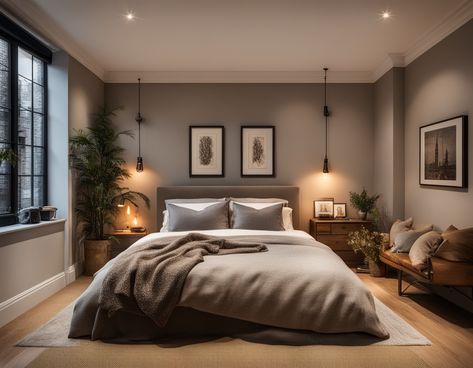 One Bedroom Design Ideas, Men’s Aesthetic Bedroom, Trending Bedroom Ideas, Modern Master Bedrooms Decor, Chocolate Brown Bedrooms, Chocolate Bedroom, Moody Room, Male Bedroom, Male Bedroom Ideas